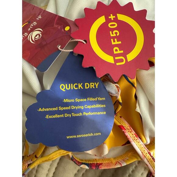 As Rose Rich Girls Yellow Floral One-Piece Swimsuit - Size 16 NEW - Picture 6 of 6